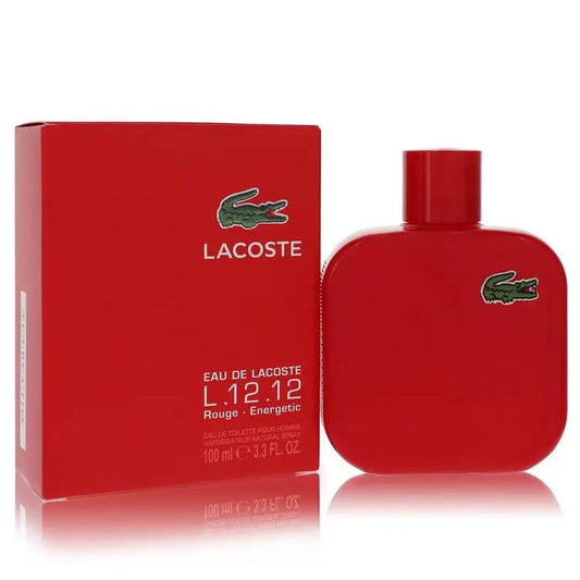 Lacoste Eau De Lacoste L.12.12 Rouge Eau De Toilette Spray for Men – Aromatic Woody Luxury Perfume