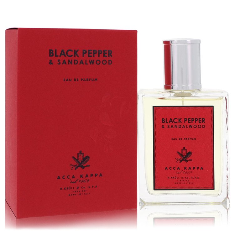 Black Pepper &amp; Sandalwood by Acca Kappa Eau De Parfum Spray 3.3 oz for Men