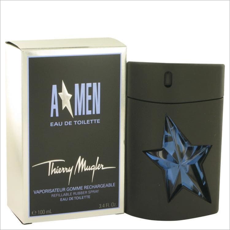 ANGEL by Thierry Mugler Eau De Toilette Spray Refillable (Rubber) 3.4 oz for Men - COLOGNE