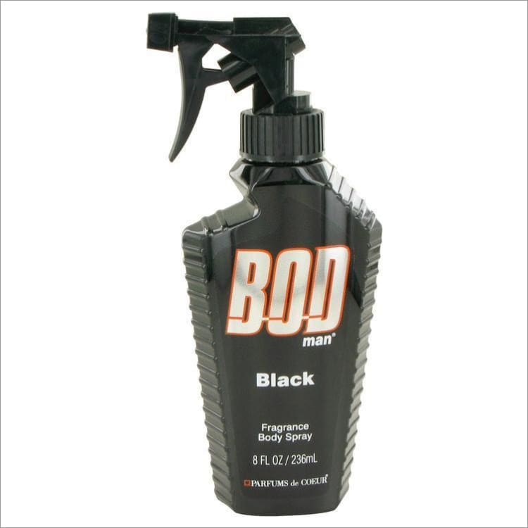 Bod Man Black by Parfums De Coeur Body Spray 8 oz for Men - COLOGNE