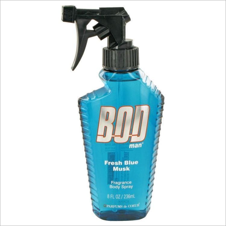 Bod Man Fresh Blue Musk by Parfums De Coeur Body Spray 8 oz - DESIGNER BRAND COLOGNES