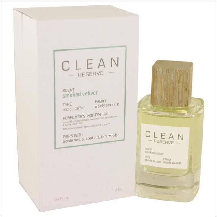 Clean Smoked Vetiver by Clean Eau De Parfum Spray 3.4 oz - WOMENS PERFUME