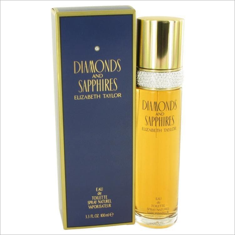DIAMONDS &amp; SAPHIRES by Elizabeth Taylor Eau De Toilette Spray 3.4 oz for Women - PERFUME
