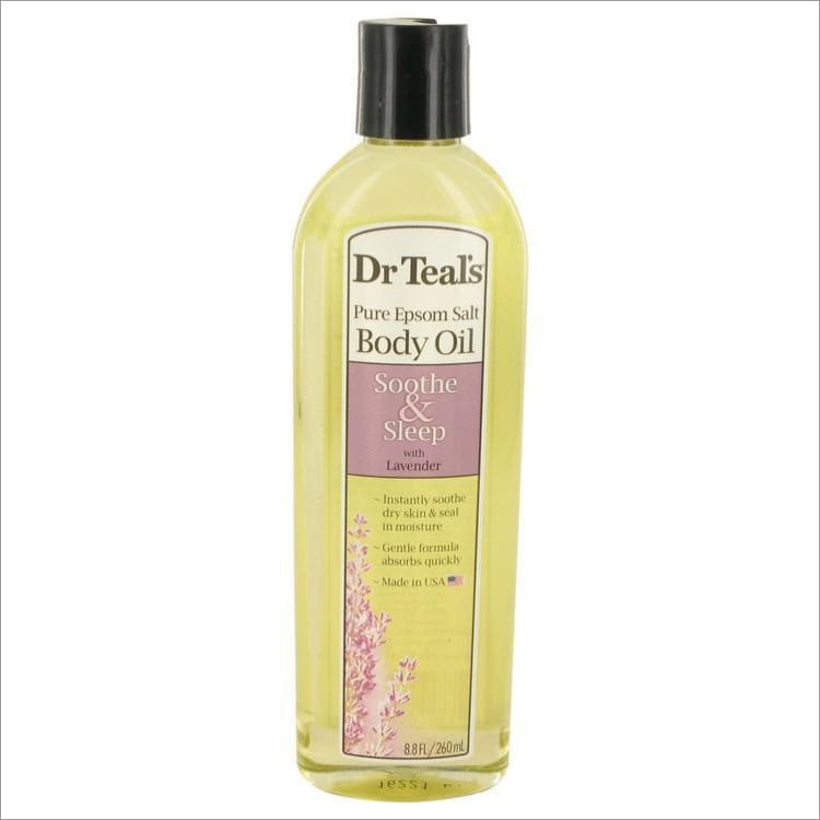 Dr Teals Bath Oil Sooth &amp; Sleep with Lavender by Dr Teals Pure Epsom Salt Body Oil Sooth &amp; Sleep with Lavender 8.8 oz for Women - PERFUME