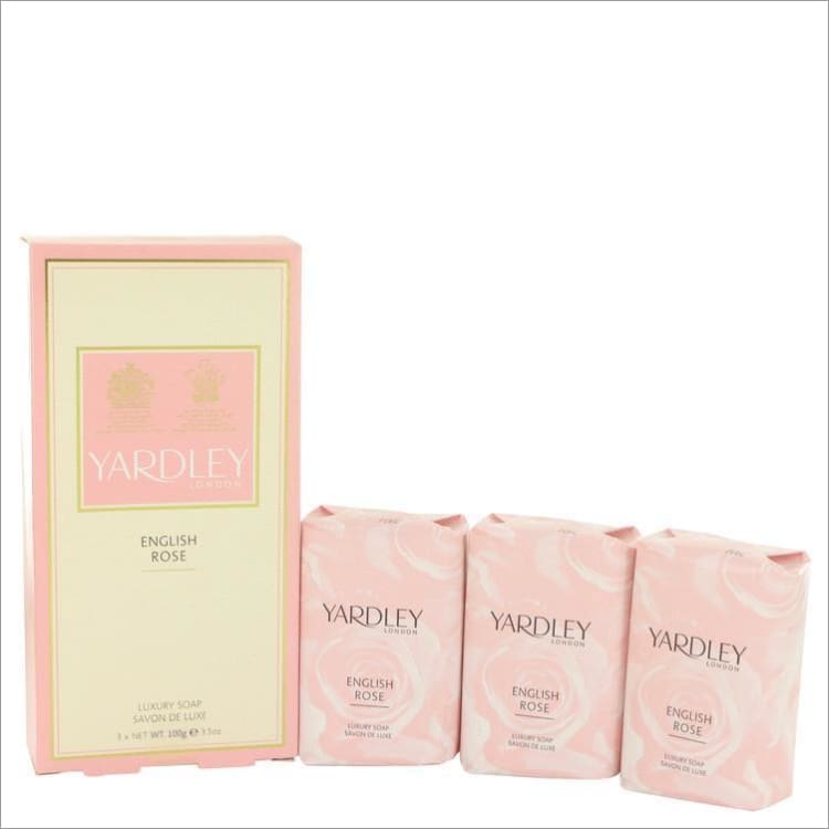 English Rose Yardley by Yardley London 3 x 3.5 oz Luxury Soap 3.5 oz - DESIGNER BRAND PERFUMES