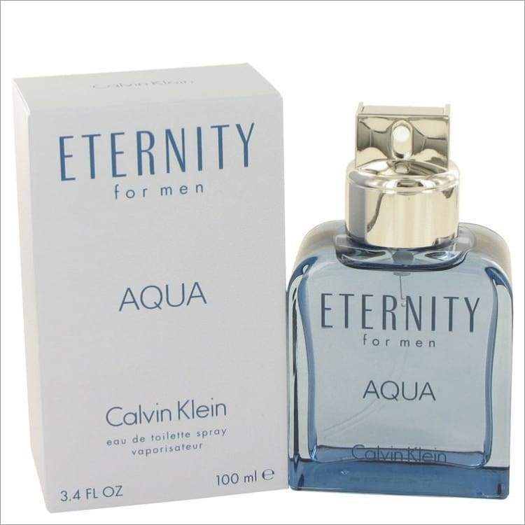 Eternity Aqua by Calvin Klein Eau De Toilette Spray 3.4 oz for Men - COLOGNE