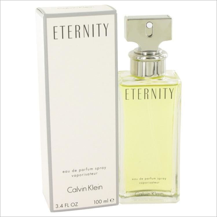 ETERNITY by Calvin Klein Eau De Parfum Spray 3.4 oz for Women - PERFUME