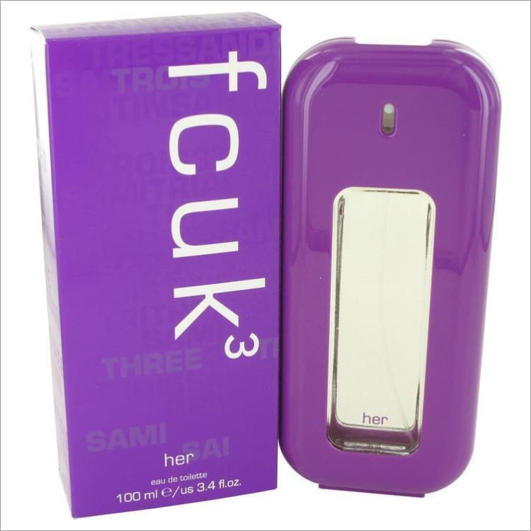 FCUK 3 by French Connection Eau De Toilette Spray 3.4 oz for Women - PERFUME