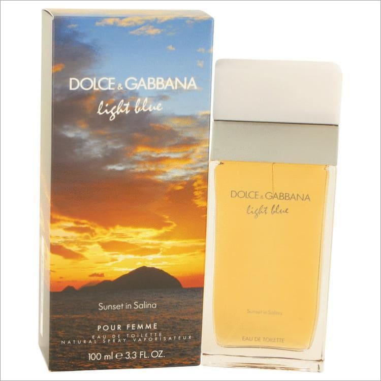 Light Blue Sunset in Salina by Dolce &amp; Gabbana Eau De Toilette Spray 3.4 oz for Women - PERFUME