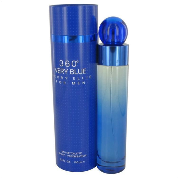Perry Ellis 360 Very Blue by Perry Ellis Eau De Toilette Spray 3.4 oz for Men - COLOGNE