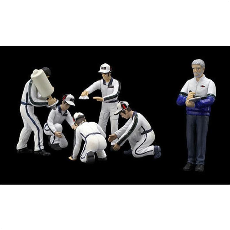 Pit Crew Figurines Martini Racing Set of 6 for 1-43 Scale Models by True Scale Miniatures - Accessories