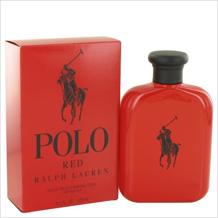 Polo Red by Ralph Lauren Eau De Toilette Spray 4.2 oz for Men - COLOGNE