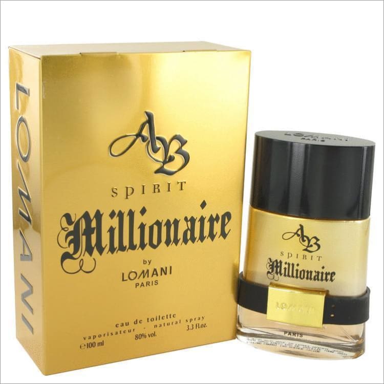 Spirit Millionaire by Lomani Eau De Toilette Spray 3.3 oz for Men - COLOGNE
