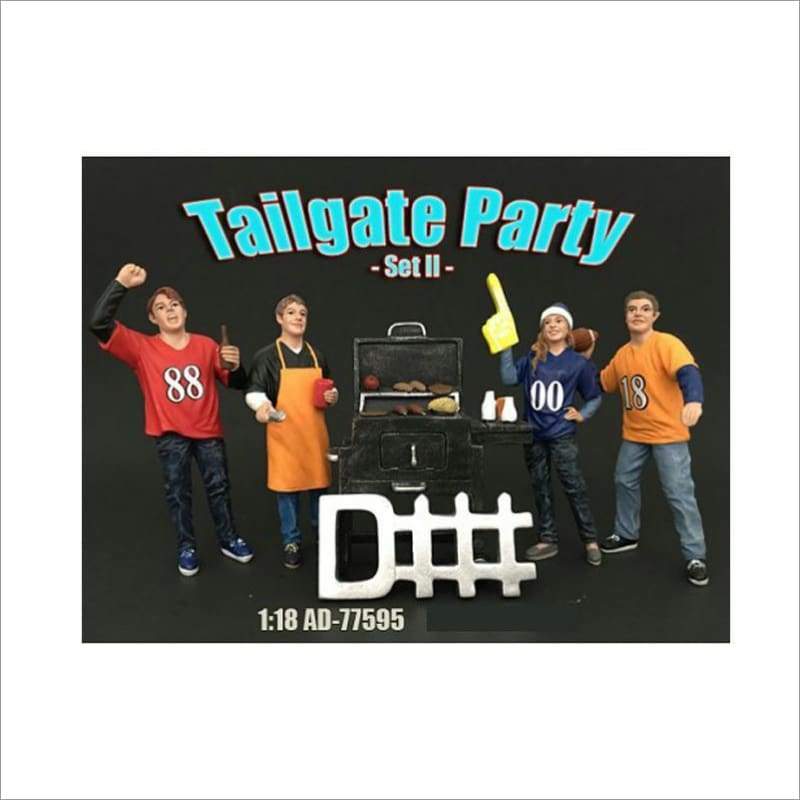 Tailgate Party Set II 4 Piece Figure Set For 1:18 Scale Models by American Diorama - Accessories