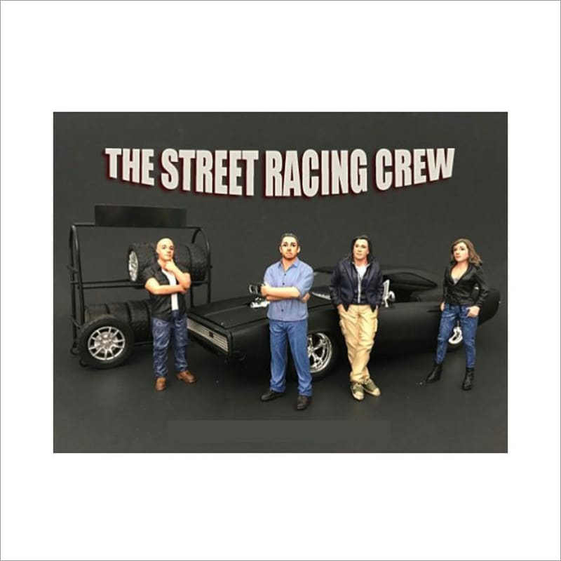 The Street Racing Crew 4 Piece Figure Set For 1:24 Scale Models by American Diorama - Accessories