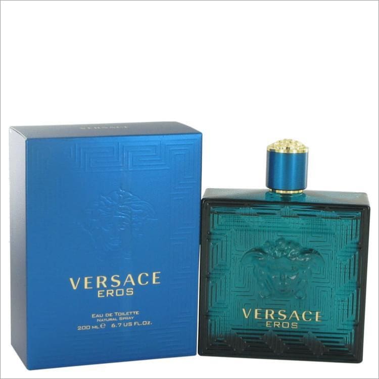 Versace Eros by Versace Eau De Toilette Spray 6.7 oz - Famous Cologne Brands for Men