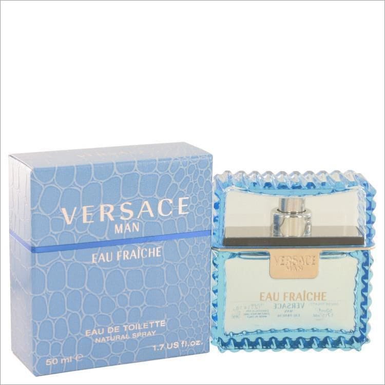 Versace Man by Versace Eau Fraiche Eau De Toilette Spray (Blue) 1.7 oz for Men - COLOGNE