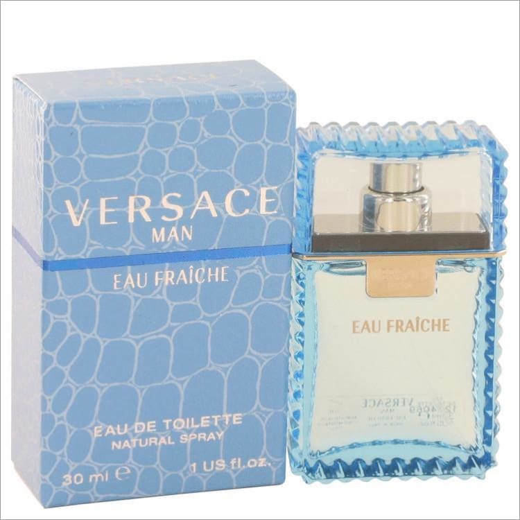 Versace Man by Versace Eau Fraiche Eau De Toilette Spray (Blue) 1 oz for Men - COLOGNE